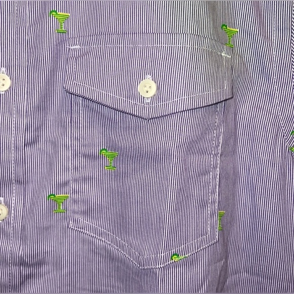 JACHS NY Men’s Stretch Casual Summer Martini Cocktail Short-Sleeve Shirt Large - Picture 6 of 12